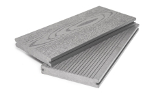 Террасная доска ДПК Grand Line 140мм Массив вельвет и тиснение под дерево Серый 3м (БШТ)