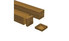 Заглушка для рейки кубообразной Grand Line Ш50/В50 0,45 Zn Медовое дерево