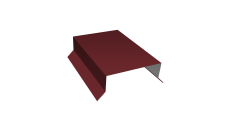 Парапетная крышка прямая 125мм 0,45 PE с пленкой RAL 3005 красное вино (2,5м)