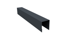 Планка боковая для забора из сайдинга Квадро Брус, Корабельная Доска, ЭкоБрус new Grand Line 0,4 PE-Double RAL 7024 мокрый асфальт (2,06м)