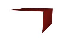 Планка околооконная простая 250х50 Grand Line 0,45 PE с пленкой RAL 3011 коричнево-красный (2м)