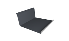 Планка примыкания нижняя 20х122х260х15 0,5 PurLite Matt RAL 7024 мокрый асфальт (2м)