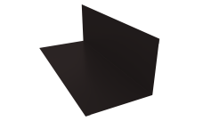 Планка примыкания верхняя к трубе 150х200 Grand Line 0,45 Drap TX RAL 9005 черный (3м)