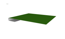 Планка завершающая 0,45 PE с пленкой RAL 6002 лиственно-зеленый (2м)