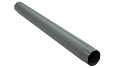 Труба круглая соединительная Grand Line PU матовый 90 мм 1 м RAL 7024 мокрый асфальт