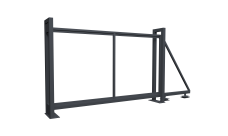 Ворота откатные Colority Zinc 2,03x3,5 RAL 7024