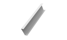 Декоративная накладка на столб универсальная 60х60 для забора жалюзи 0,45 PE-Double RAL 9003 сигнальный белый (2,5м)