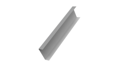 Декоративная накладка на столб универсальная 80х80 для забора жалюзи Grand Line 0,45 PE RAL 9006 бело-алюминиевый (2,5м)