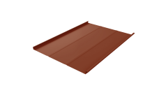 Фальц двойной стоячий Line Grand Line 0,5 Satin Matt с пленкой на замках RAL 8004 терракота