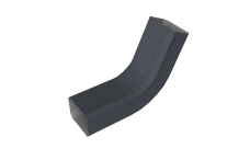 Колено стока гофрированное Vortex Lite 76х102мм PE RAL 7024 мокрый асфальт