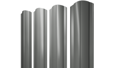 Штакетник Круглый фигурный 0,45 PE RAL 7005 мышино-серый