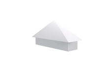 Колпак на полустолб для С8,С10 0,45 PE с пленкой RAL 9003 сигнальный белый