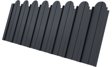 Профнастил C10A фигурный Grand Line 0,5 Satin RAL 7024 мокрый асфальт