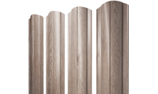 Штакетник Круглый фигурный Grand Line 0,45 Print Elite White Wood TwinColor