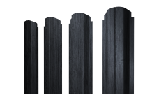 Штакетник П-образный A фигурный 0,45 Print Premium Grey Wood TwinColor