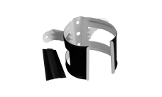 Хомут трубы метал. на дерево GL ПВХ черный (RAL 9005)