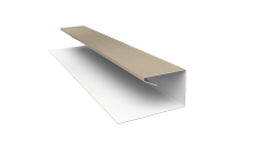 Планка П-образная завершающая сложная Корабельная Доска Grand Line 0,45 PE с пленкой RAL 1015 светлая слоновая кость (2м)