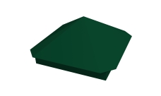 Колпак на столб Пирамида 390х390мм 0,45 PE с пленкой RAL 6005 зеленый мох