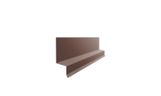 Отлив верхний фальц Grand Line 0,5 PurLite матовый RAL 8017 шоколад (2м)