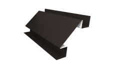 Планка угла внутреннего сложного Экобрус Grand Line 0,45 PE с пленкой RR 32 темно-коричневый (3м)