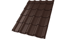 Профиль волновой "Камея" ("Kamea") 0,45 ПЭ RAL 8017 шоколад