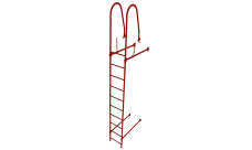 Лестница стеновая Grand Line RAL 3020 2,76м