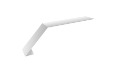 Планка карнизная для мягкой кровли 100х60 0,5 Satin с пленкой RAL 9003 сигнальный белый (2м)