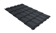 Профиль волновой "Квадро профи" ("Quadro Profi") v02 0,45 PE RAL 7024 мокрый асфальт