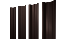 Штакетник П-образный B с прямым резом Grand Line 0,4 PE-Matt-Double RAL 8017 шоколад