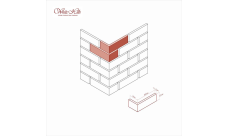 Угловой элемент White Hills Линц брик 366-55 с расшивкой 1,2 см