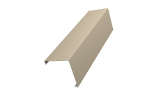 Декоративная накладка на столб универсальная угловая 62х55 для забора жалюзи Grand Line 0,45 Drap TX RAL 1015 светлая слоновая кость (3м)