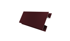 Планка H-образная стыковочная сложная 0,5 PE lite с пленкой RAL 3005 красное вино (2м)