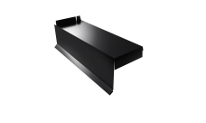 Планка торцевая сегментная Квадро профи Левая стартовая 0,5 Satin RAL 9005 черный