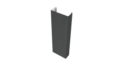 Полустолб для С21 0,5 Satin с пленкой RAL 7016 антрацитово-серый (L2,0)