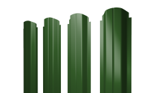 Штакетник П-образный A фигурный 0,45 PE RAL 6002 лиственно-зеленый