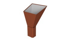 Воронка водосборная прямоугольная Vortex Lite PE RAL 8004 терракота