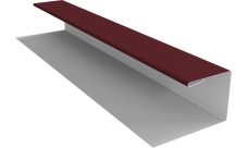 Планка П-образная Блок-Хаус новый Grand Line 0,5 Сатин матовый RAL 3005 красное вино (2м)