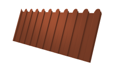 Профнастил С8A v01 фигурный 0,45 PE с пленкой RAL 8004 терракота