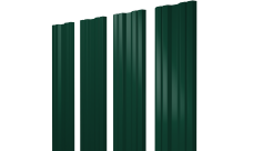 Штакетник Твин с прямым резом Grand Line 0,5 PE слим RAL 6005 зеленый мох