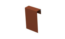 Соединительный профиль фибросайдинга 0,5 Satin с пленкой RAL 8004 терракота (2м)