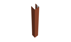 Стойка для забора жалюзи Texas Grand Line для монтажа с крепежным вкладышем 0,45 Drap TX RAL 8004 терракота (2м)