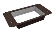 Воронка врезная прямоугольная Vortex Lite Matt RR 32 темно-коричневый