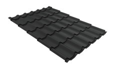 Металлочерепица Классик ("Classic") v01 0,5 Drap RAL 7016 антрацитово-серый