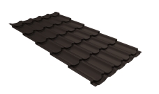 Металлочерепица "Квинта плюс" ("Kvinta plus") 0,5 Drap TX RR 32 темно-коричневый
