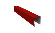 Планка боковая для забора из сайдинга ЭкоБрус 0,7 PE RAL 3011 коричнево-красный (2,06м)