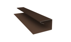 Планка П-образная завершающая сложная (КД) 0,45 Drap-double TX RAL 8017 шоколад (2м)
