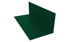 Планка примыкания 130х160мм 0,45 PE lite с пленкой RAL 6005 зеленый мох (3м)