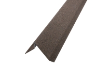 Планка ветровая Grand Line c базальтовой крошкой для мягкой кровли 60х30х90 Фартук S5 коричневая 1,25м