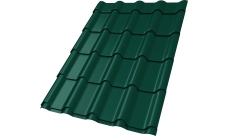 Профиль волновой "Камея" ("Kamea") 0,45 ПЭ RAL 6005 зеленый мох