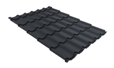 Металлочерепица Классик ("Classic") v01 0,5 Drap RAL 7024 мокрый асфальт